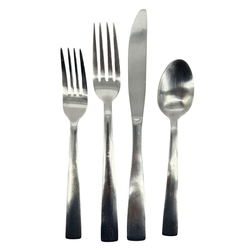Gibson 34pc Flatware Set Stainless Steel Modern‎ Tapered Silverware Utensils